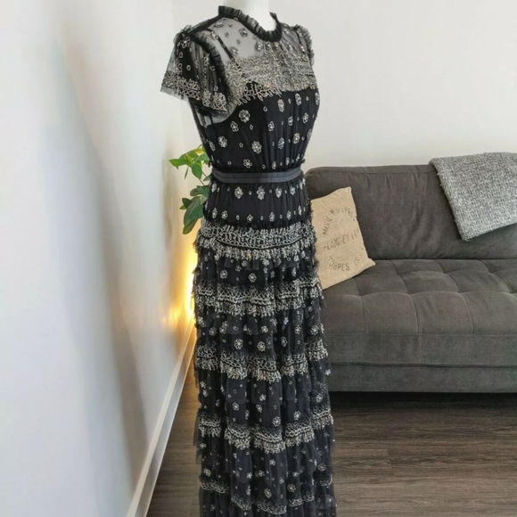 BHLDN Needle & Thread Gown fits size US  2 $769 - Picture 3 of 12